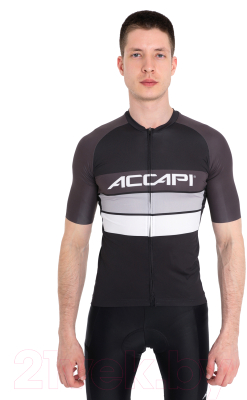 Велоджерси Accapi Short Sleeve Shirt Full Zip / B0020-06 (M, графитовый)
