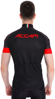 Велоджерси Accapi Short Sleeve Shirt Full Zip / B0220-02 (S, черный)