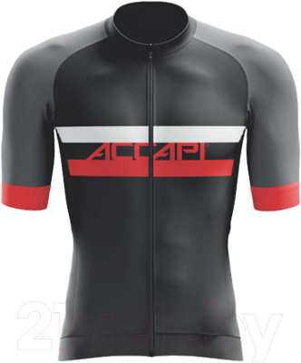 Велоджерси Accapi Short Sleeve Shirt Full Zip / B0220-02 (3XL, черный)