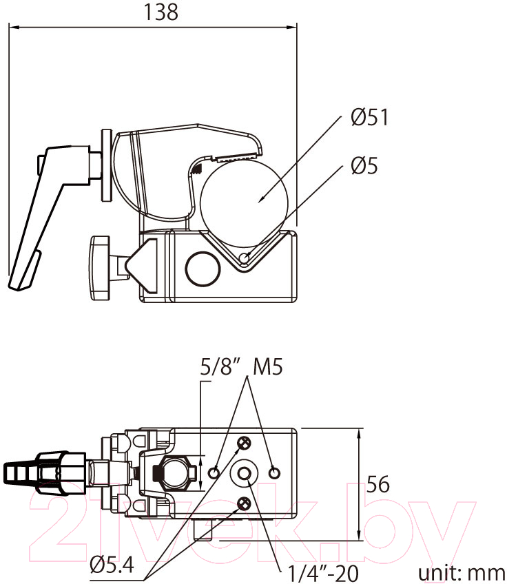 Зажим для студийного оборудования Kupo Convi Clamp with Racheted Handle / KCP-710 (серебристый) — фото 5