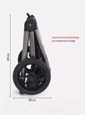 Изображение товара Детская универсальная коляска Rant Flex Pro 3 в 1 2023 / RA075 (Graphite)