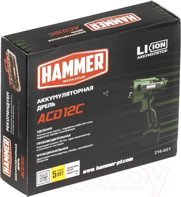 Аккумуляторная дрель-шуруповерт Hammer ACD12C