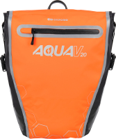 Сумка велосипедная Oxford Aqua V 20 Single QR Pannier Bag OL943 (оранжевый/черный) - 