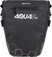 Сумка велосипедная Oxford Aqua V 32 Double Pannier Bag OL944 (черный) - 