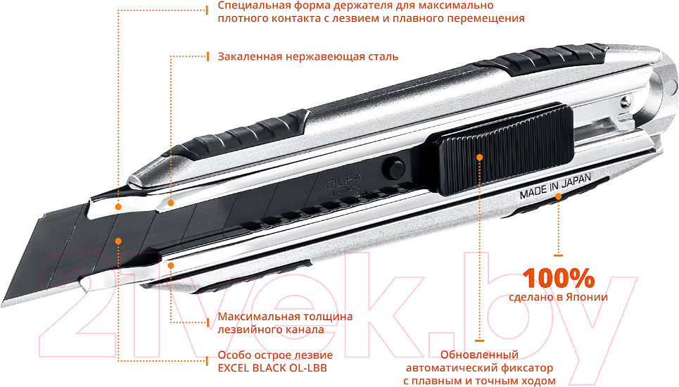 Нож пистолетный Olfa X-design OL-MXP-AL