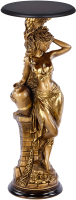 Подставка декоративная Bogacho Девушка с кувшином №340 / 13055 (бронзовый/ореховый/молд) - 