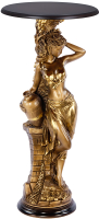 Подставка декоративная Bogacho Девушка с кувшином №450 / 13055 (бронзовый/ореховый/молд) - 