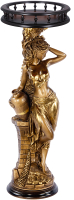 Подставка декоративная Bogacho Девушка с кувшином №340/2 / 13055 (бронзовый/ореховый) - 