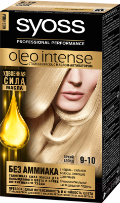 

Крем-краска для волос Syoss, Блонд, Oleo Intense стойкая 9-10