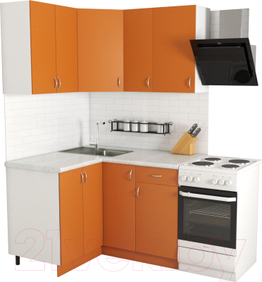 Готовая кухня Хоум Лайн Агата 1.2x1.3 (оранжевый)