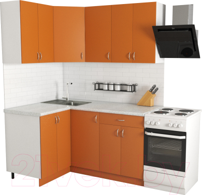 Готовая кухня Хоум Лайн Агата 1.2x1.6 (оранжевый)
