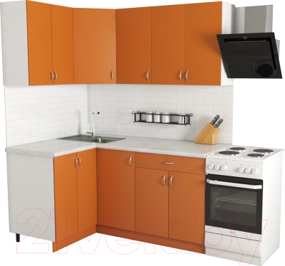 Готовая кухня Хоум Лайн Агата 1.2x1.7 (оранжевый)