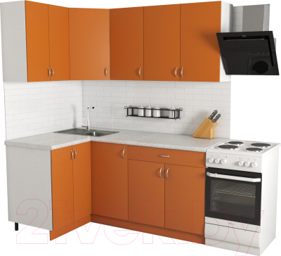 Готовая кухня Хоум Лайн Агата 1.2x1.8 (оранжевый)