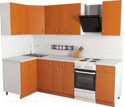 Готовая кухня Хоум Лайн Агата 1.2x2.0 (оранжевый)