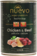 Влажный корм для собак Nuevo Junior Chicken & Beef with rice + calcium / 95013 (400г) - 