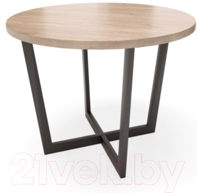 Обеденный стол Грифонсервис Loft СМ1 (черный/тик)