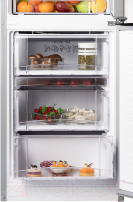 Холодильник с морозильником Nordfrost NRB 154 X