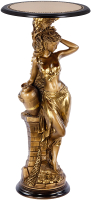 Подставка декоративная Bogacho Девушка с кувшином №450 / 13055 (бронзовый/ореховый/бежевый) - 