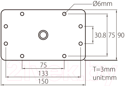 Держатель для студийного оборудования Kupo Baby Wall Plate / KS-046