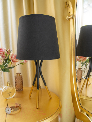 Прикроватная лампа Лючия Танго 325 (черно-золотистый)