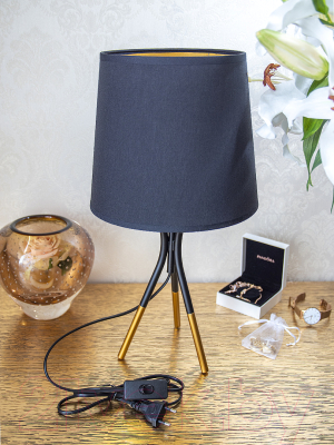 Прикроватная лампа Лючия Танго 325 (черно-золотистый)