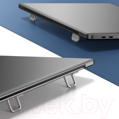 Подставка для ноутбука Baseus Slim Laptop Kickstand / LUZC000012 (2шт, серебристый)