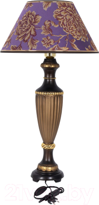 Прикроватная лампа Bogacho Маргарита / 32004 (бронзовый/фиолетовый)