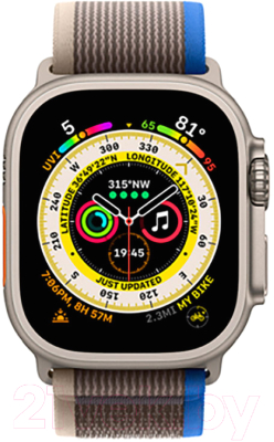 Ремешок для умных часов WiWU Trail Loop для Apple Watch 42/44/45/49mm (синий/серый)