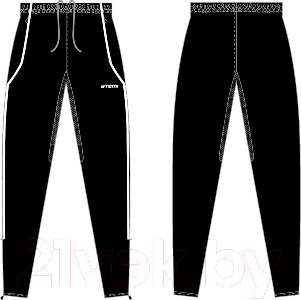 Брюки спортивные детские Atemi APNT-001JSS23-BLK (р-р 140, черный) — фото 2