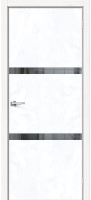 Дверь межкомнатная el'Porta Порта-55 4AF 60x200 (Snow Art/Mirox Grey) - 