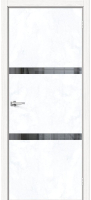 Дверь межкомнатная el'Porta Порта-55 4AF 70x200 (Snow Art/Mirox Grey) - 