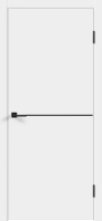 Дверь межкомнатная Velldoris Эмаль Flat H1 60x200 без врезки (белый/черный) - 