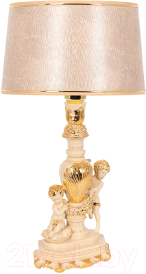 Прикроватная лампа Bogacho Путти / 32001 (айвори/игуана бежевый)
