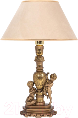 Прикроватная лампа Bogacho Путти / 32001 (бронзовый/айвори)