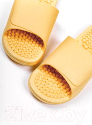 Тапочки домашние Amaro Home Healthy Feet Открытый нос / HOME-4018HF1-Yel-38 (р.38-39, желтый)