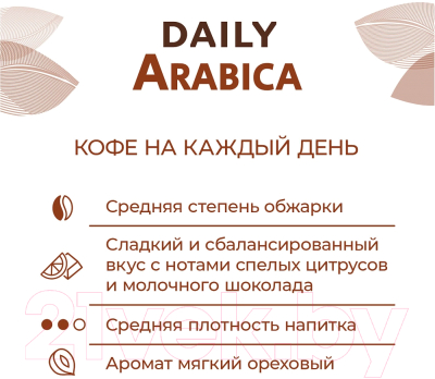Кофе в зернах Poetti Daily Arabica (250г)