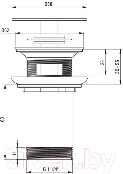 Донный клапан Deante NHC F10U