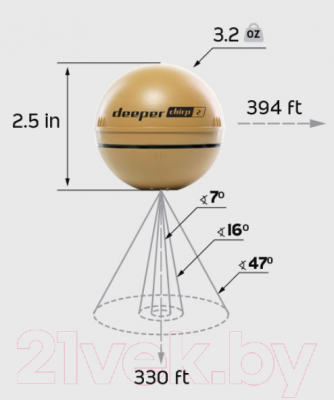 Эхолот Deeper Smart Sonar CHIRP+ 2.0 Trophy Bundle / DP4H10S102