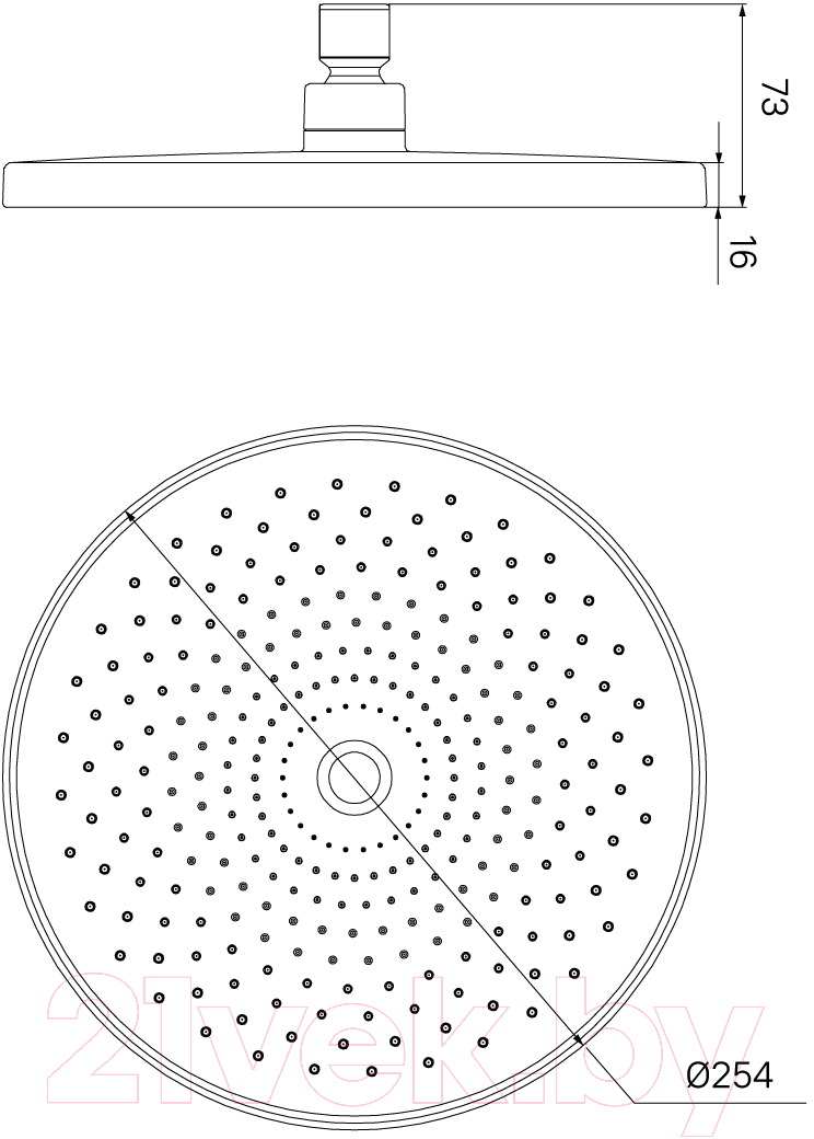 Лейка верхнего душа IDDIS Optima Home OPH25BPi64