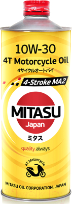 Моторное масло Mitasu 4-Stroke MA2 10W30 / MJ-943-1 (1л)