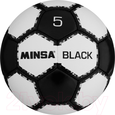 Футбольный мяч Minsa Black 9376735 (размер 5)