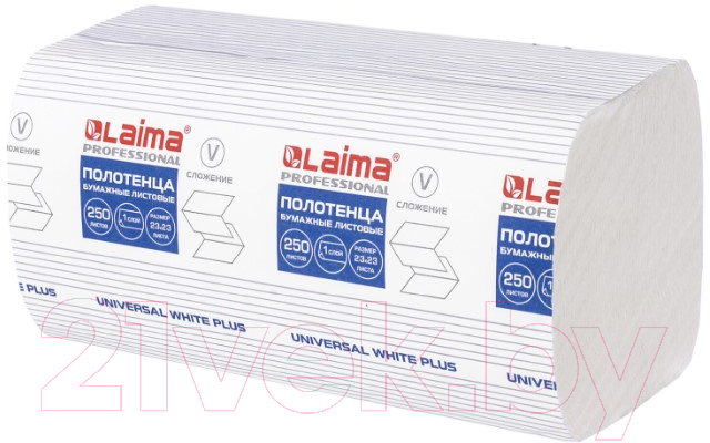 Бумажные полотенца Laima Universal White Plus / 111343