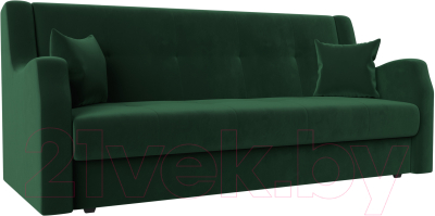 Диван Лига Диванов Лига-017 / 118096 (велюр зеленый/подушки зеленый)