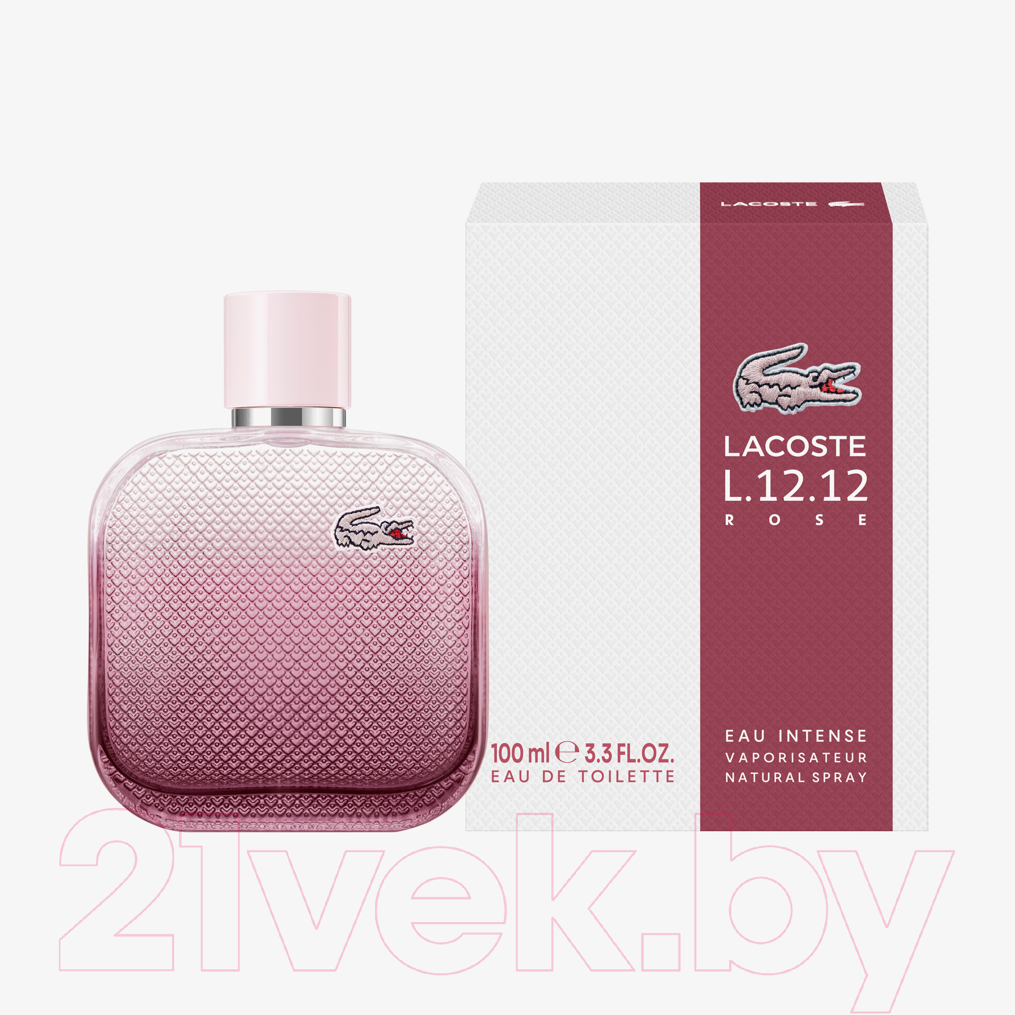 Туалетная вода Lacoste L.12.12 Rose Eau Intense (100мл) — фото 2
