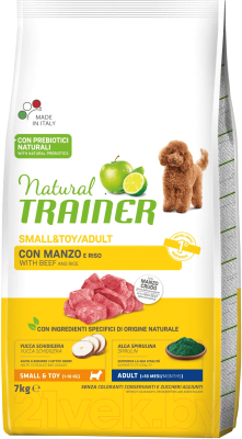 Сухой корм для собак Trainer Natural Adult Mini с говядиной и рисом (7кг)