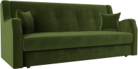 Диван Лига Диванов Лига-017 / 118112 (микровельвет зеленый/подушки зеленый) - 