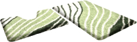 Набор ковриков для ванной и туалета Shahintex Soft Multicolor 60x90/60x50 (малахит) - 