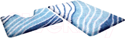 Набор ковриков для ванной и туалета Shahintex Soft Multicolor 60x90/60x50 (сапфир)