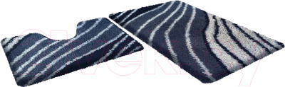 Набор ковриков для ванной и туалета Shahintex Soft Multicolor 60x90/60x50 (серый агат)