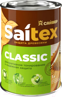 Защитно-декоративный состав Saitex Classic Рябина (3л)